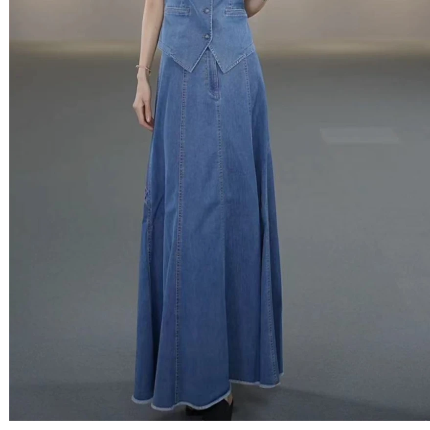 AMASS/阿玛施 新款A字裙显瘦休闲百搭半身牛仔裙5200432