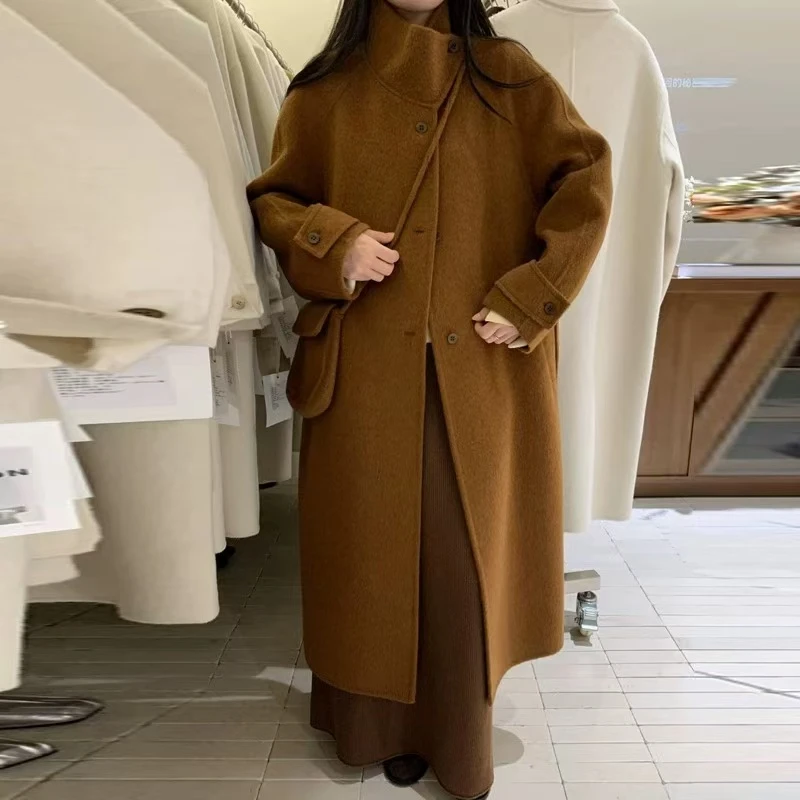 1911新款大衣气质时尚百搭宽松中长款秋冬韩版冬季网红毛呢
