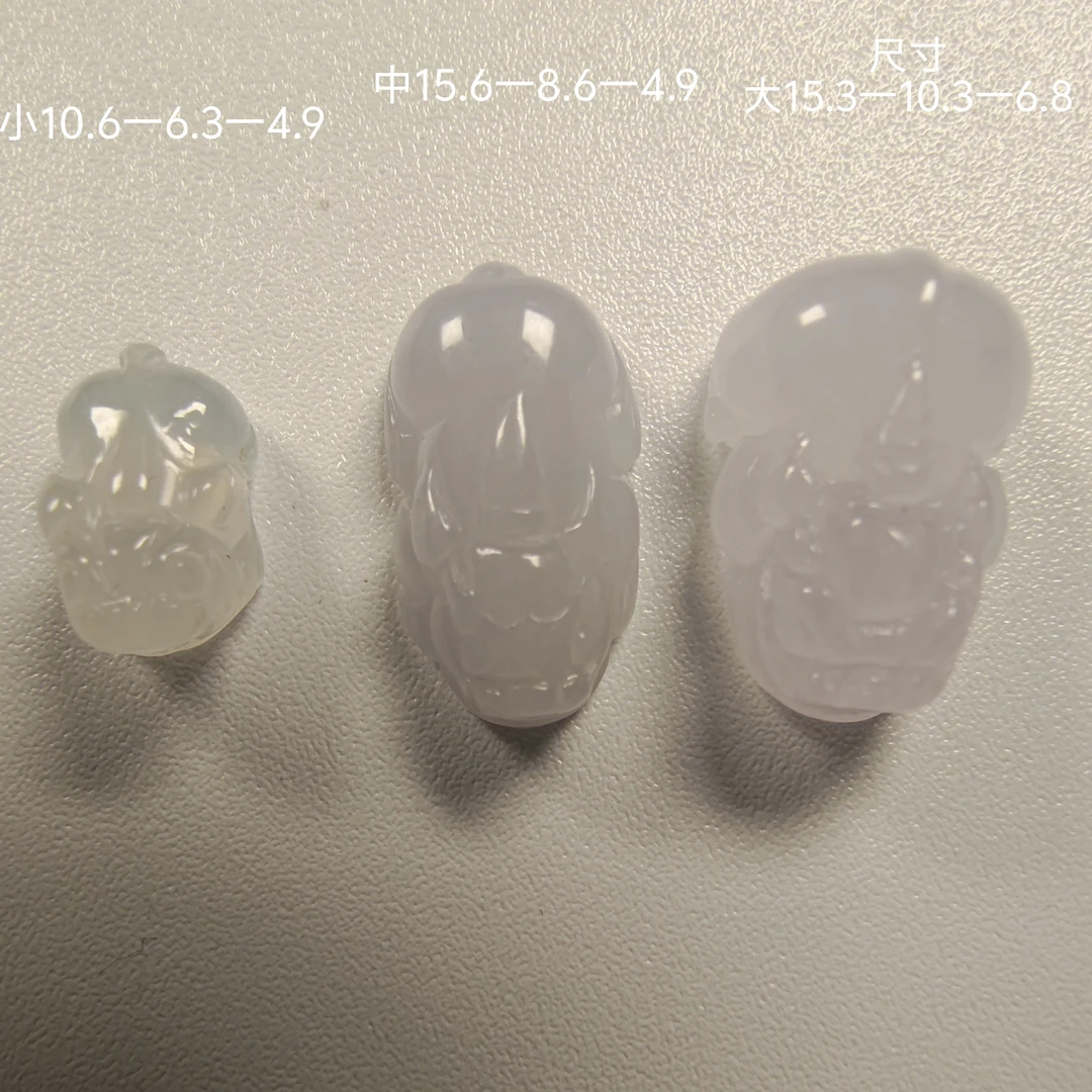 天然缅甸翡翠A货貔貅三只一起卖