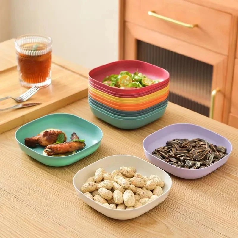 吐骨碟餐碟果盘家用塑料小盘子零食甜品点心碟厨房餐桌垃圾收纳盘