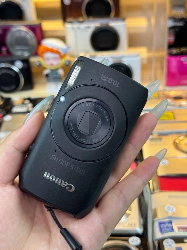 99新 Canon/佳能 ixus300hs 黑色 原盒全套配件复古ccd数码相机