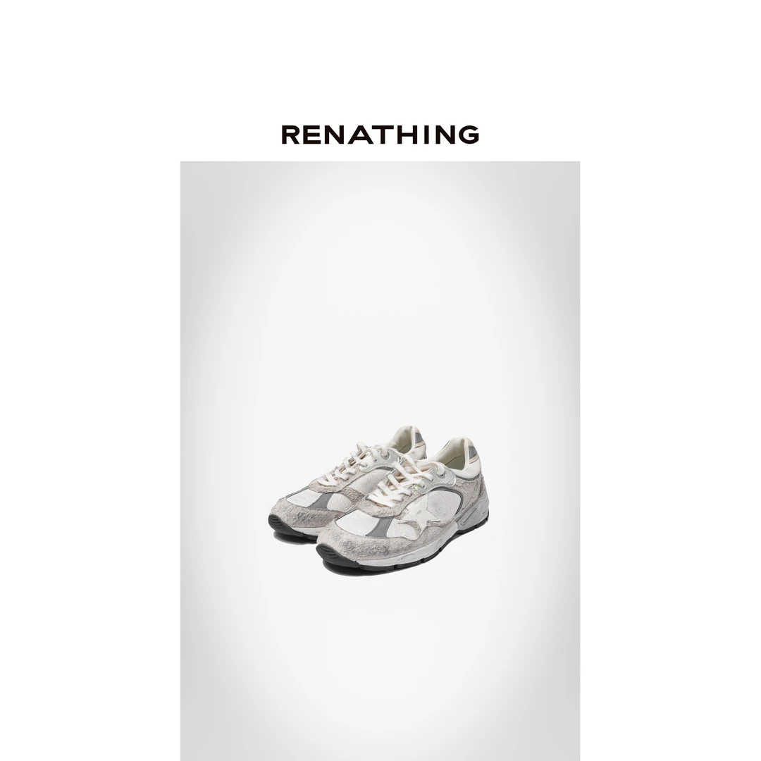 【RENATHING】做旧拼接休闲运动鞋
