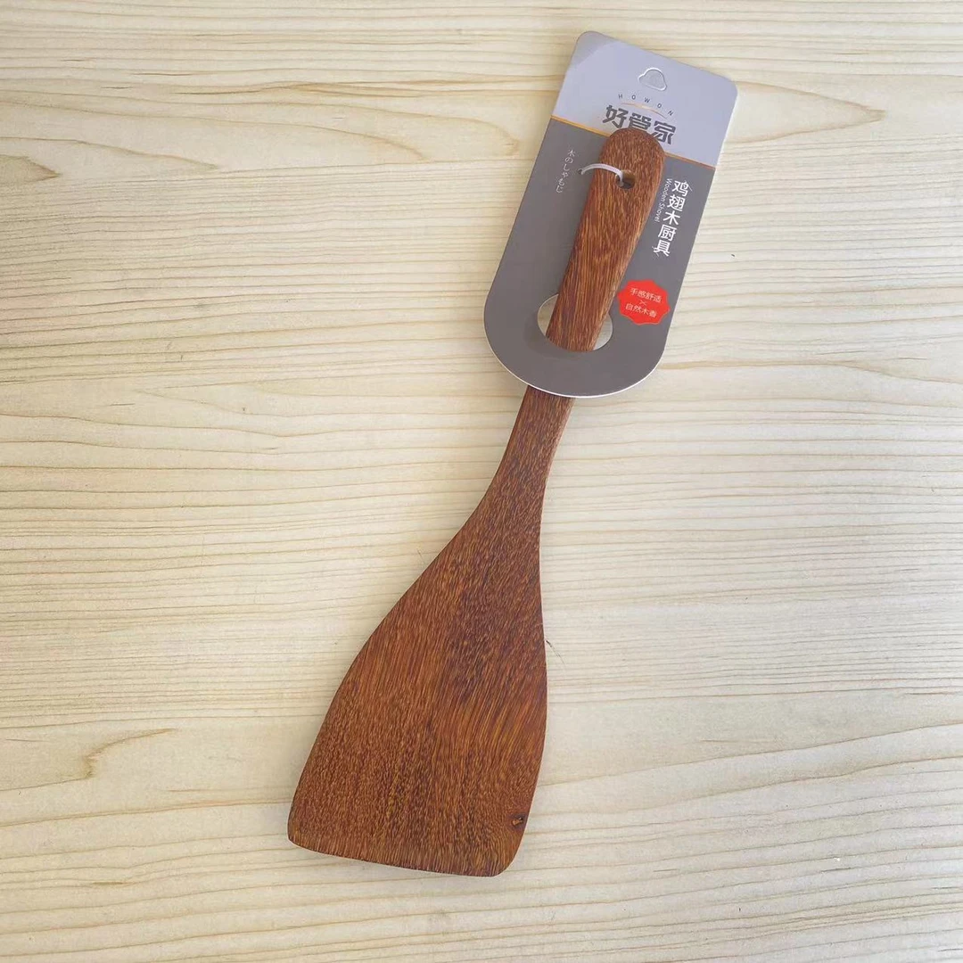 好管家鸡翅木斜锅铲家用手感舒适自然木香炒菜1898不伤锅