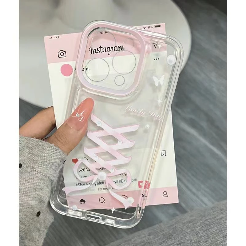 蝴蝶结TK适用iphone15promax手机壳苹果13/14/12小米vivo华为oppo