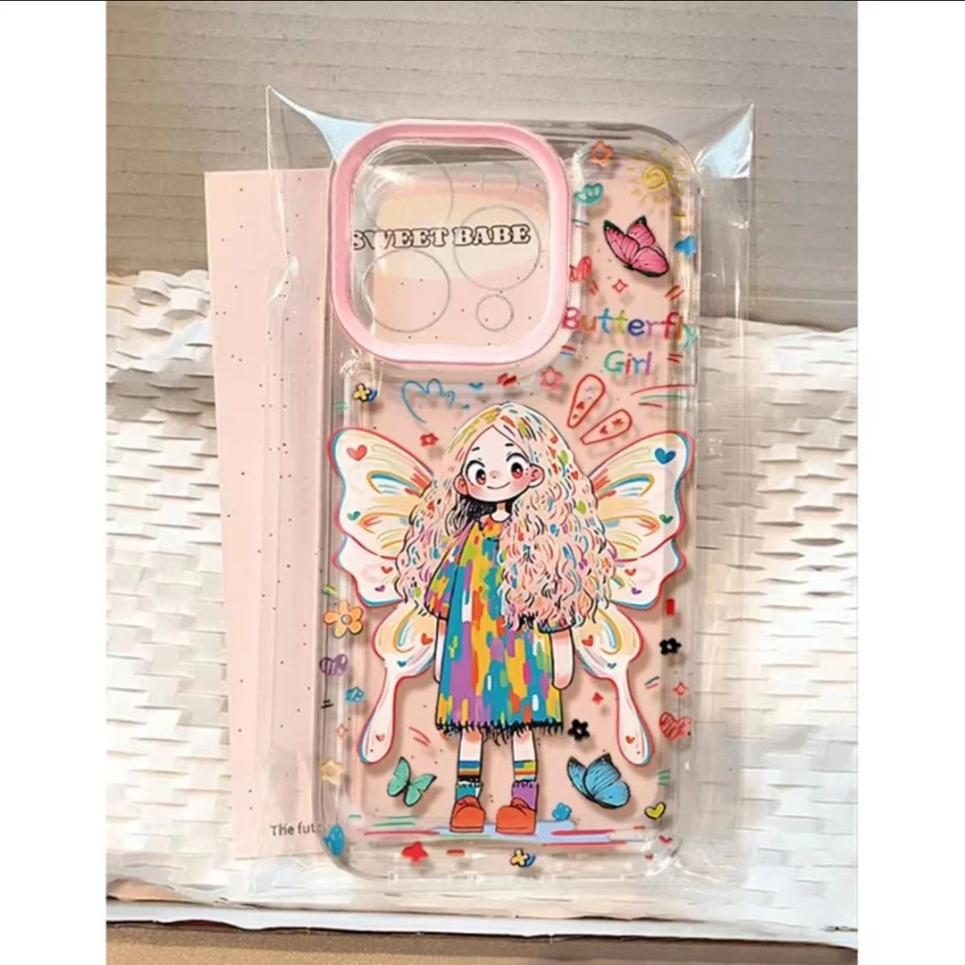 蝴蝶仙子适用iphone15promax手机壳苹果13/14/12小米vivo华为oppo