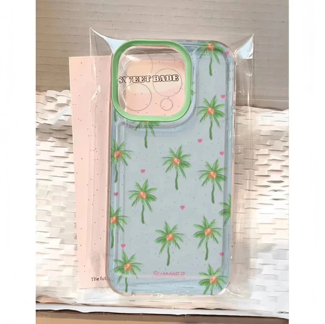 椰树爱心适用iphone15promax手机壳苹果13/14/12小米vivo华为oppo