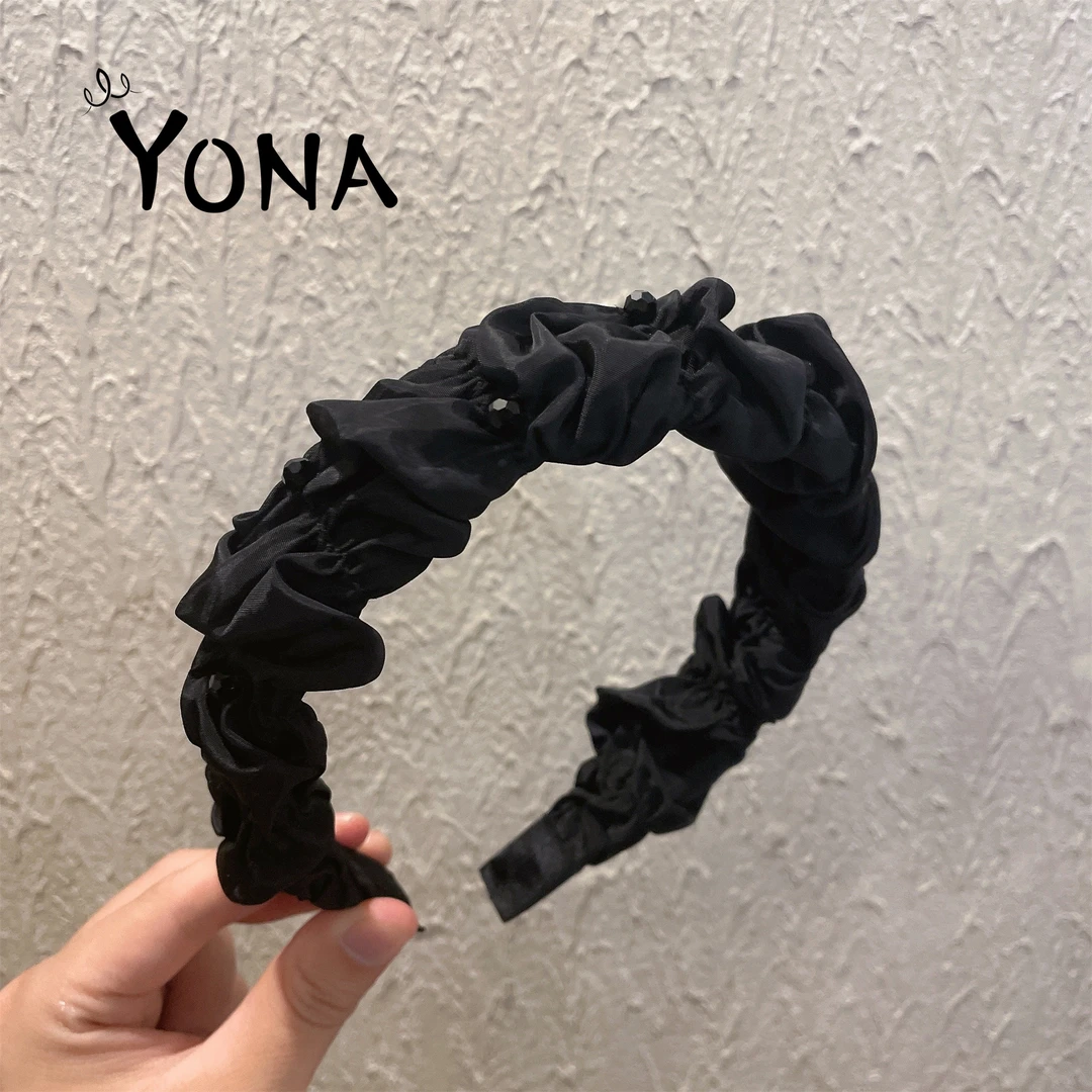 【FG032】法式高级感褶皱手工发箍气质百搭蓬松压发头箍