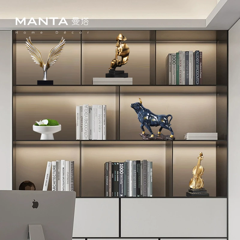 简约现代轻奢高端大气上档次客厅酒柜电视柜办公室装修摆件装饰品