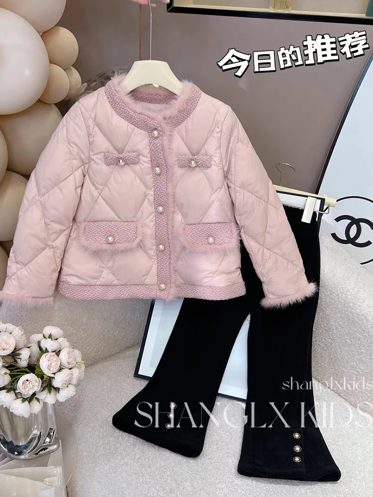 女童棉服冬季2024新款小香风外套洋气设计感百搭系棉衣保暖小清新