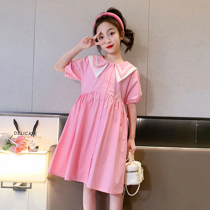 【新品】女童夏季连衣裙2025新款韩版洋气中大童儿童夏装小女孩