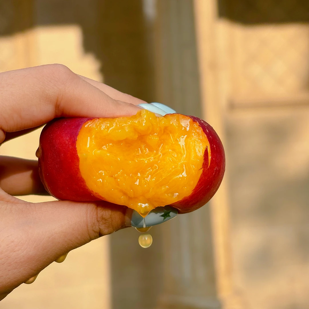 新疆mini爆汁小油蟠桃全年必吃的桃子完熟采摘桃香浓郁果肉紧实