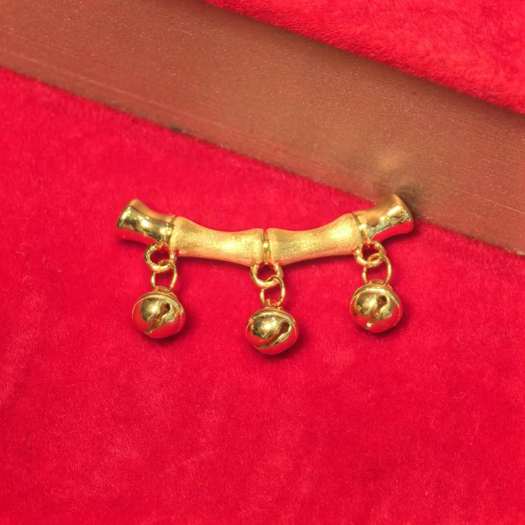 足金999竹节铃铛（配件）JFX1316