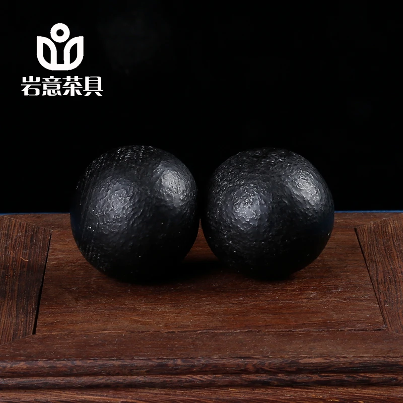 岩意茶具练手冰碛岩石球老人手握把件健身按摩球鱼缸净水过滤材料