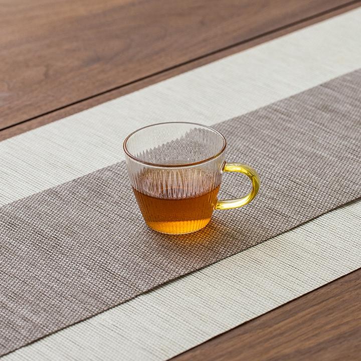 玻璃茶杯功夫茶具家用泡茶杯花茶杯手柄杯不烫手茶杯
