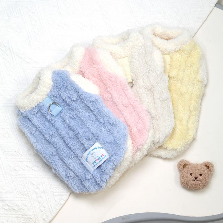 秋冬季新款宠物加厚保暖绒衣防寒背心泰迪比熊小型犬狗狗衣服猫咪