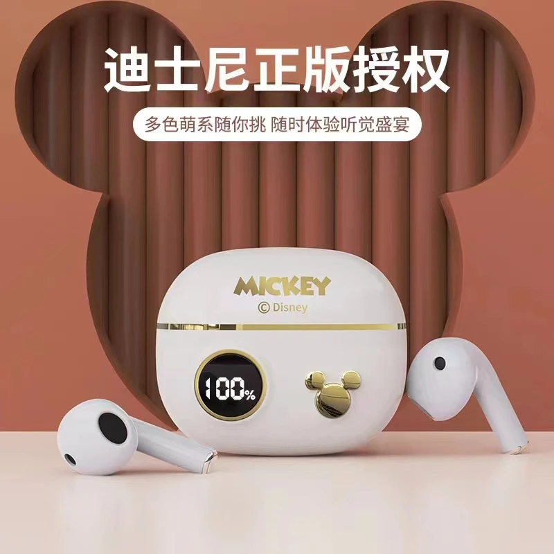 迪士尼正品蓝牙耳机2025新运动数显屏游戏音乐降噪手机通用高音质