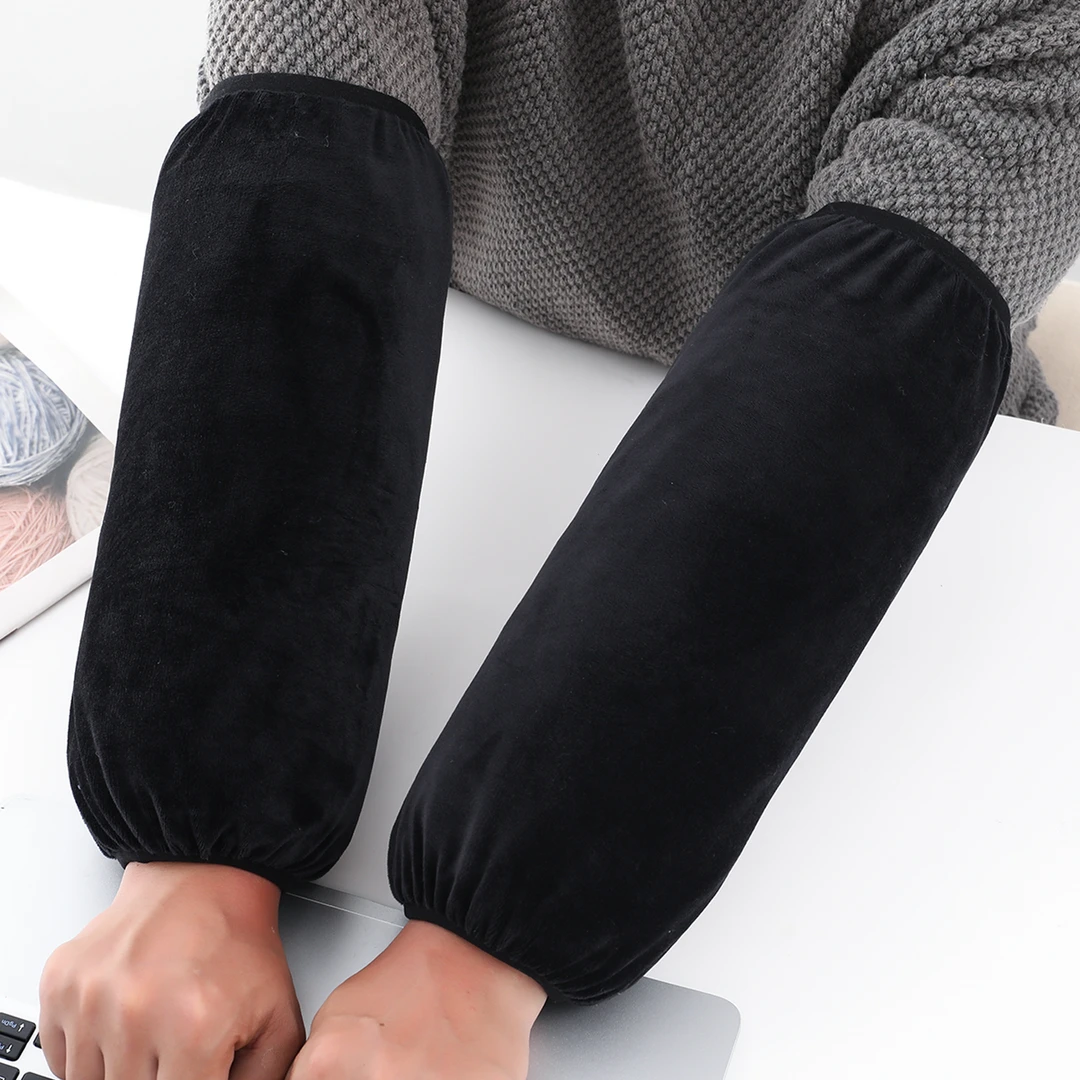 加大加宽男士袖套防污护袖秋冬家用上班耐脏袖头黑色羽绒服套袖女