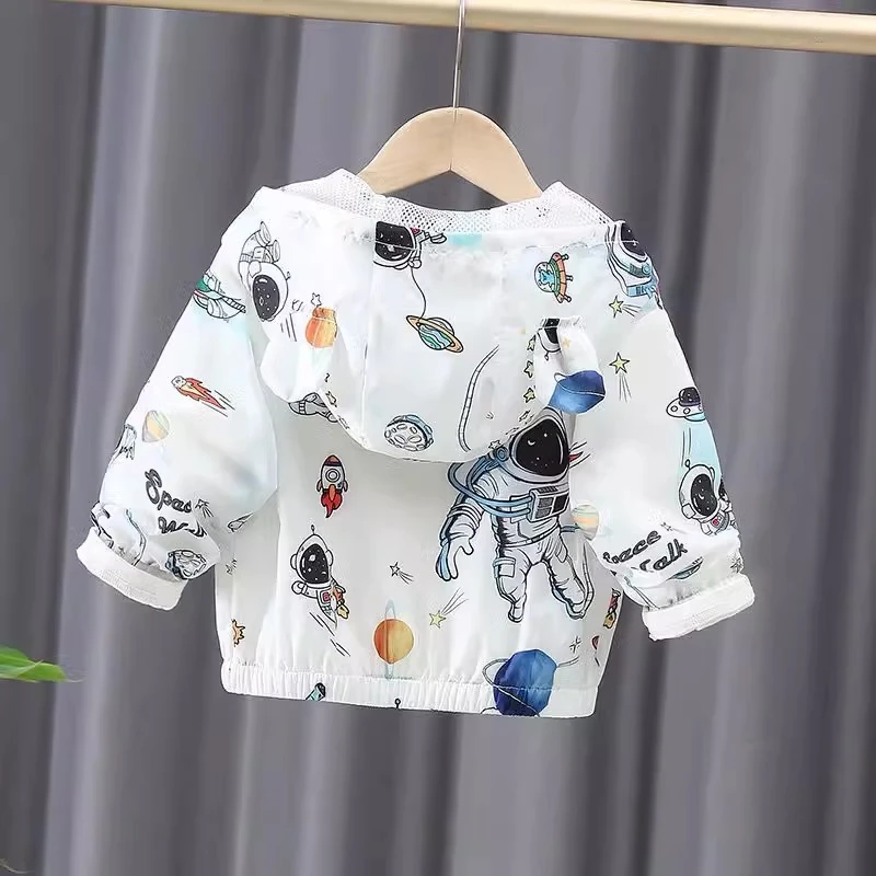 男童防晒服外套2025夏季新款儿童薄款连帽空调衫夏装男孩凉感上衣