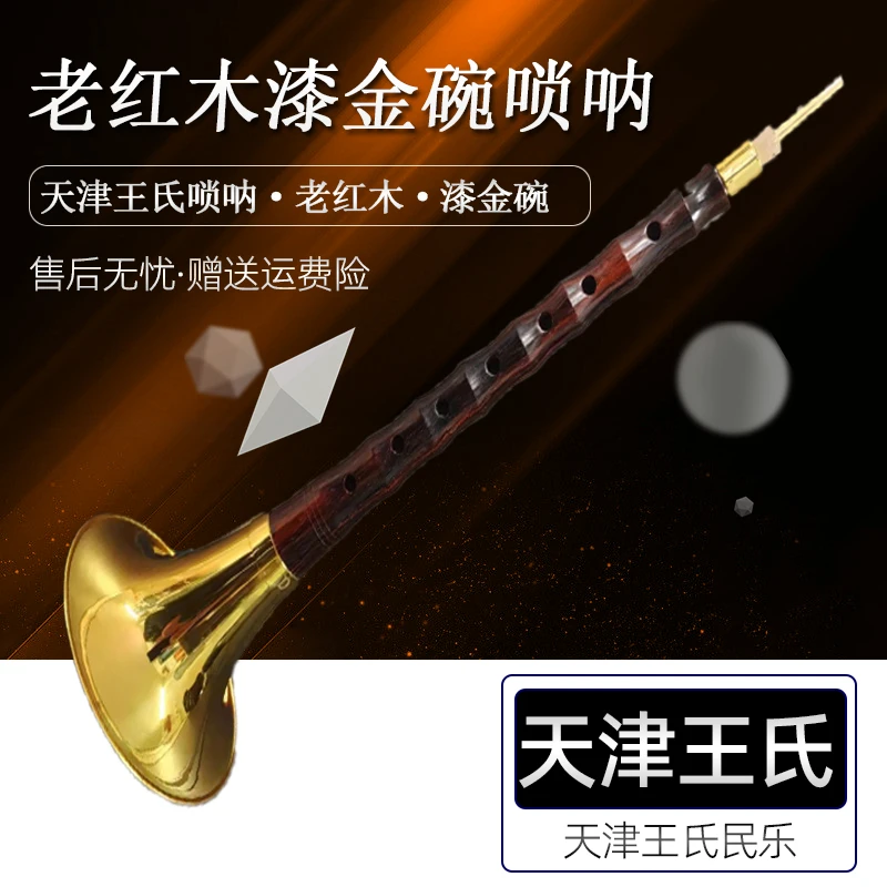 天津王氏精品老红木专业演奏型唢呐乐器唢呐初学者