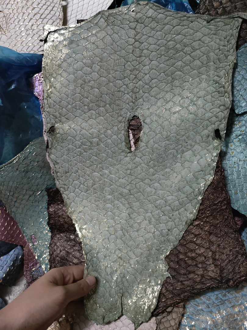 鱼皮手工diy线圈手机壳原材料