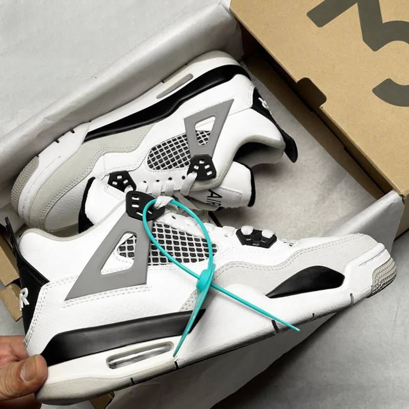 维克维尼aj4男鞋女2024年白水泥电母板鞋子莆田高帮篮球运动鞋潮