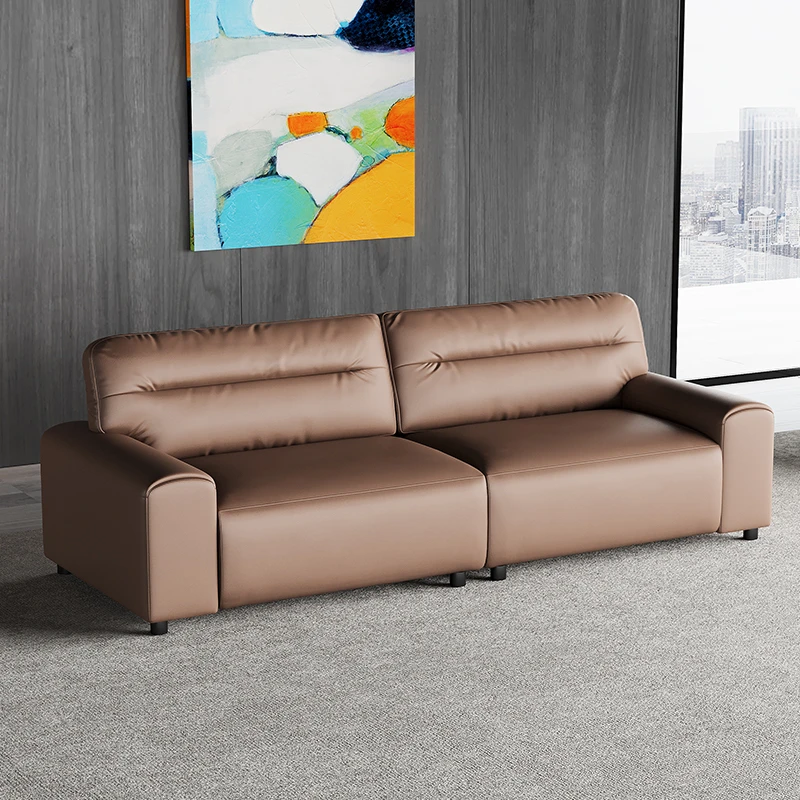 2024新款皮艺沙发北欧办公室小客厅简约双人小户型猫爪皮直排免洗