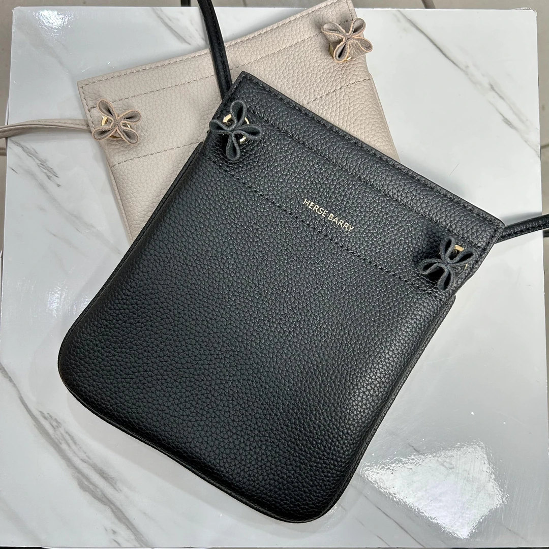 轻奢简约女士纯色手机包单肩休闲手机包真皮手机包质感肩包DS-097