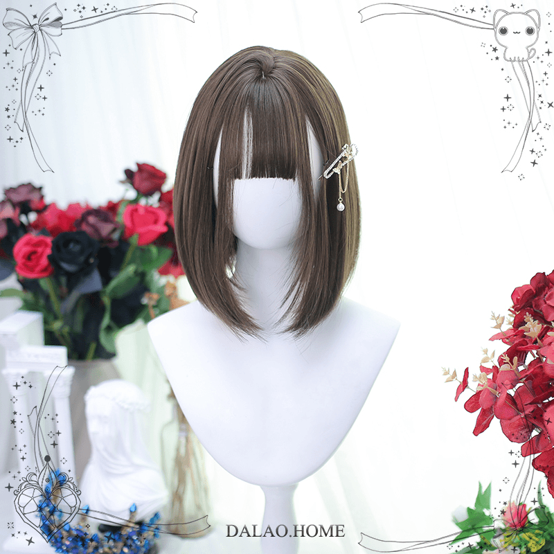 大佬家lolita假发女短直发-66F冷棕散发有变形没配饰没盒子不退换