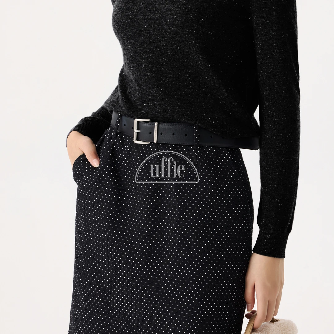 UFFIE 于绘 方头简约牛皮腰带