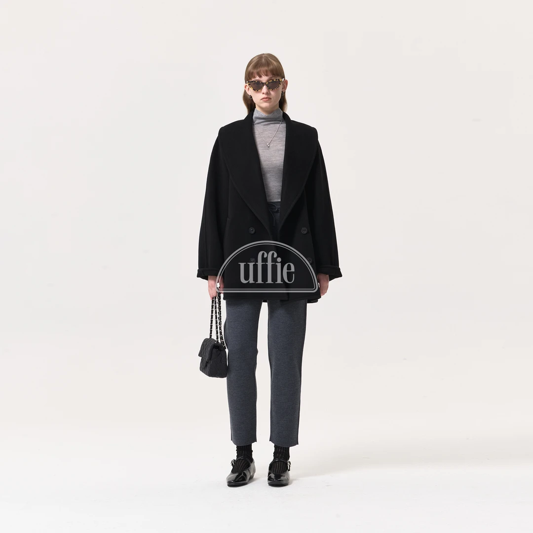 UFFIE女士双排扣山羊绒大衣