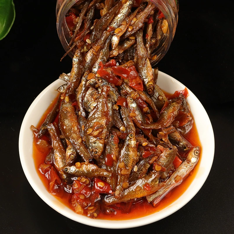 湖南特产柴火鱼火焙鱼香辣鱼仔剁椒小鱼仔香酥下饭土特产