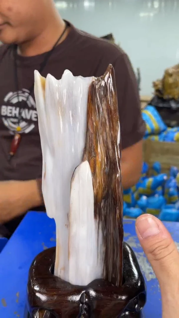 【闪购商品】硅化玉摆件未镶嵌17