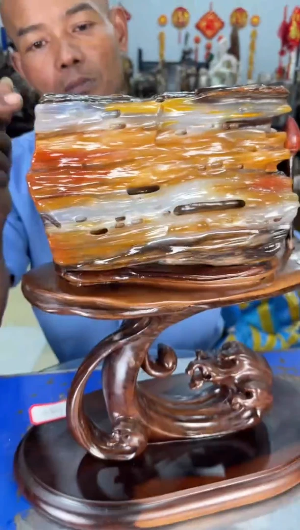 【闪购商品】硅化玉摆件未镶嵌39