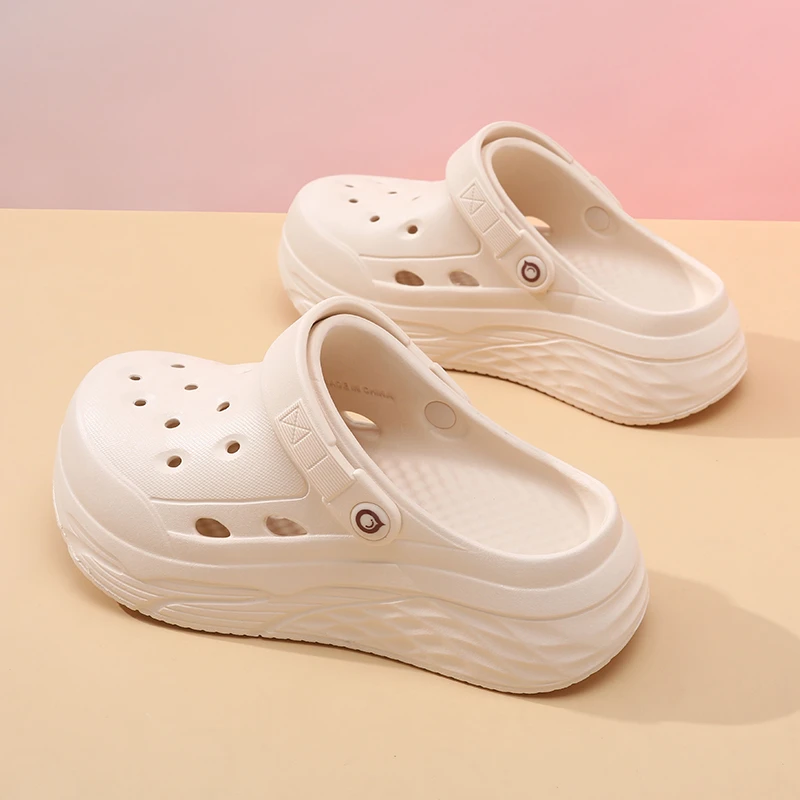 洞洞鞋女2024夏季新款外穿厚底包头两穿居家室内网红时尚沙滩凉拖