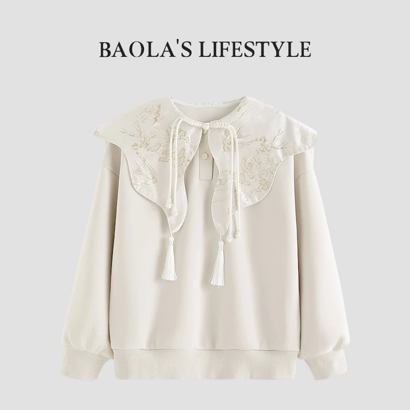 锦绣未央【高定】国风复古春季女童时尚休闲时尚新中式卫衣-LC054