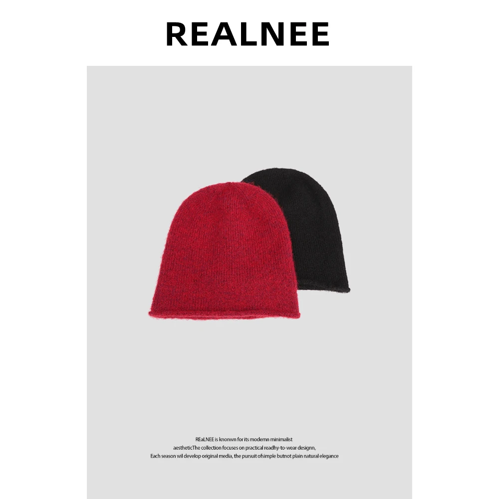 【康尼】简约百搭ins氛围感秋冬包头帽堆堆帽RLMMA10MZ03X03011