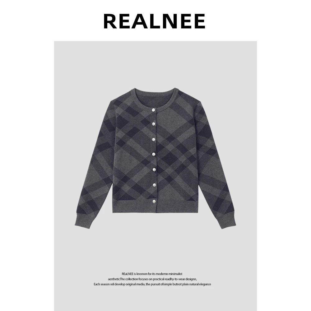 【长岛海风】“Y毛衫”极简老钱菱形纹撞色保暖毛衣开衫Y10222