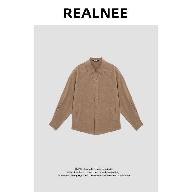 【伯克利】“苎麻+天丝”极简慵懒休闲百搭长袖衬衫RLMMY4WT04234