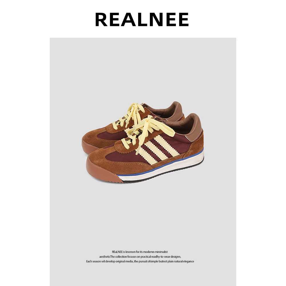 【森绘】“二层牛皮”美拉德撞色拼接阿甘鞋RLSPMMA10HZ12X241210