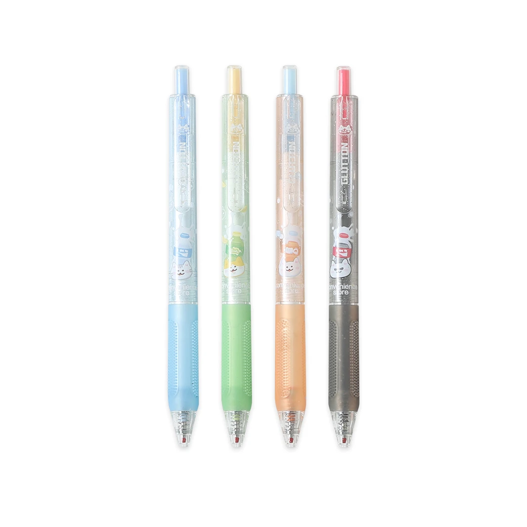 晨光J3428 馋猫小卖部黑0.5按动中性笔