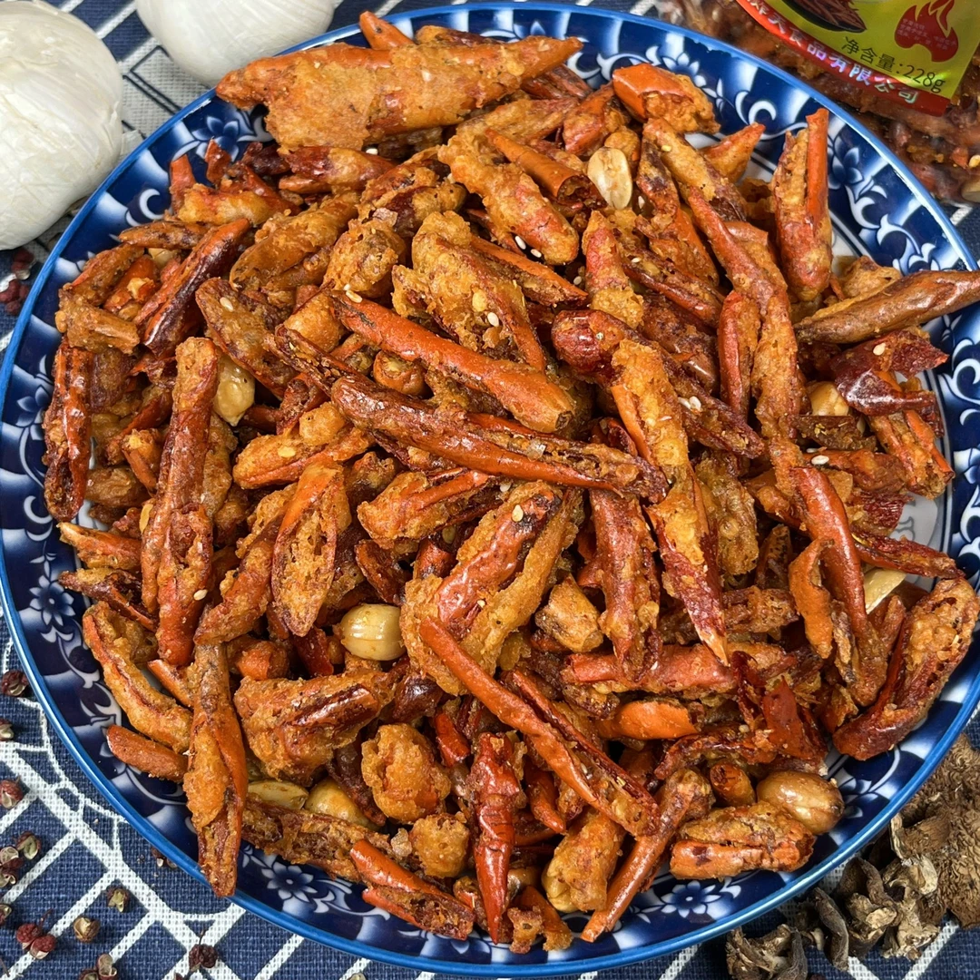 贵州特产正宗香辣脆干吃香酥辣椒花生100g起贵州脆辣椒即食辣椒干