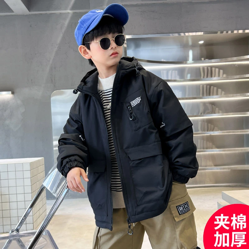 男童冬季加厚外套新款洋气酷帅时髦秋冬季上衣潮【奇斯熊】C2102