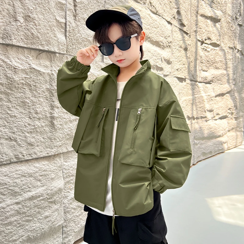 男童童装春秋季外套新款帅气中大儿童时尚【QHZ-DR】A3335