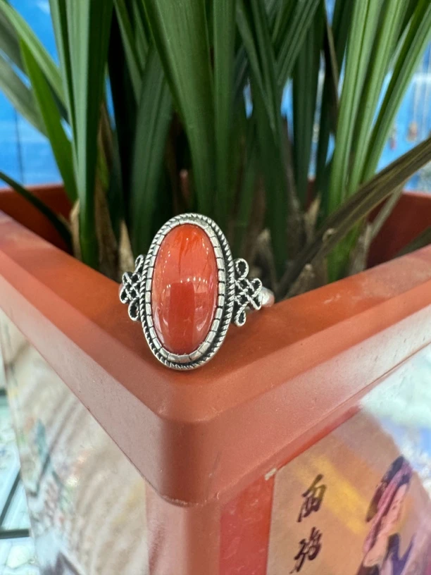 足银戒指 足银戒指蒙古元素真旭日戒指