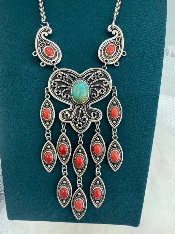 足银银制品 足银项链 蒙古元素真旭日项链