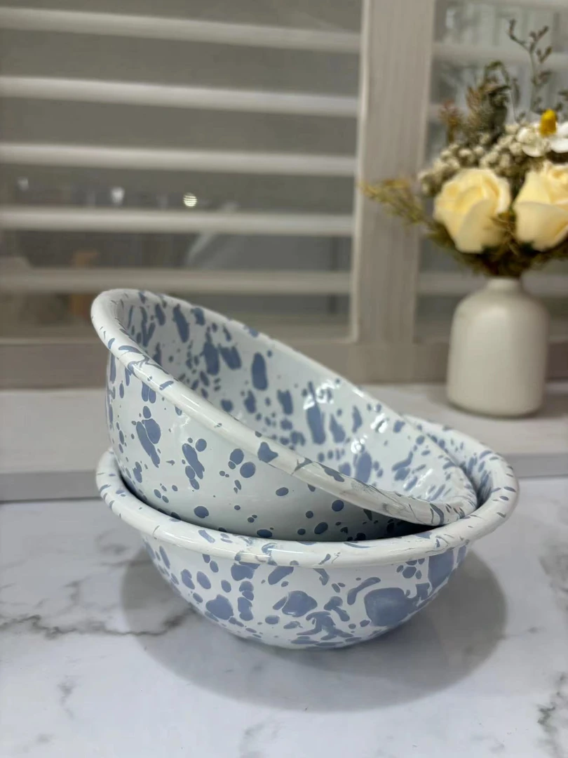 福利蓝色16cm甩搪碗两只有瑕疵