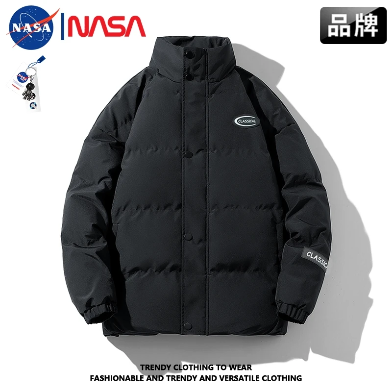 NASA联名潮牌棉服男冬季潮流百搭加厚保暖外套休闲外穿棉衣棉袄子