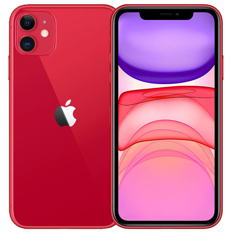 95新 Apple/苹果 11 红色128G国行双卡电池87原装优品零售机