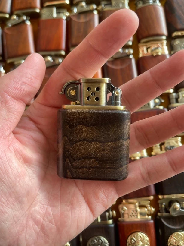 ZORRO大九门新款铜机芯高档煤油打火机黑柿木外壳个性复古煤油机