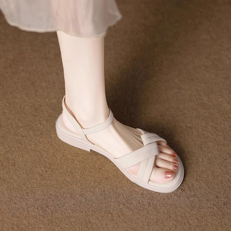 2025年夏季新款百搭不累脚网红超火夏天软底软面舒适平底女款凉鞋